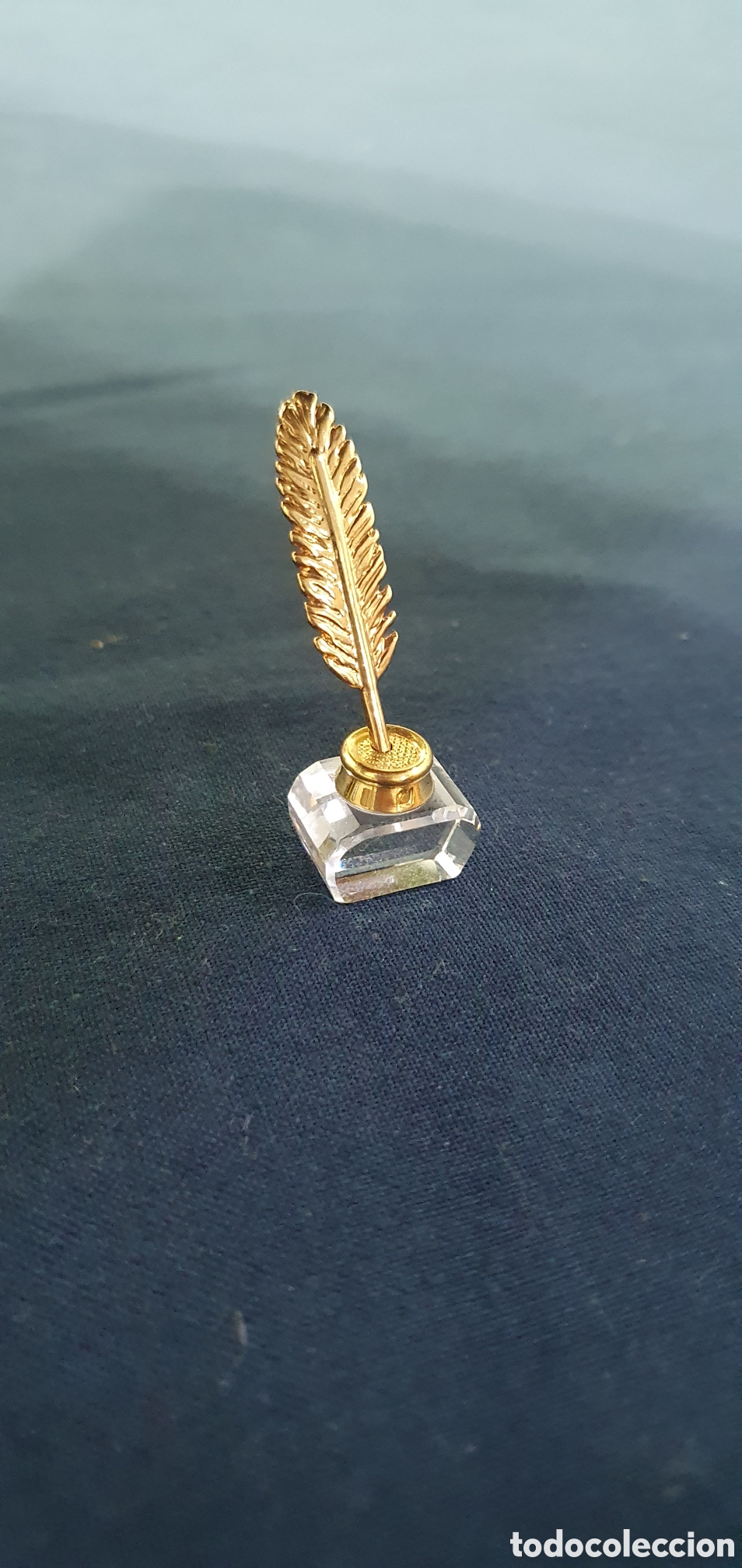 Antiguidades: SALIDA 0.01&euro;. Tintero con pluma cristal de Swarovski. (L133)