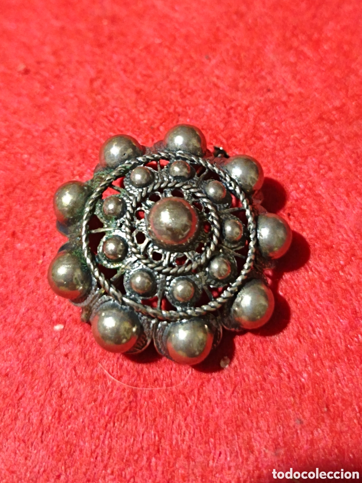 Antig&uuml;edades: Broche colgante Bot&oacute;n Charro 12.34 gramos