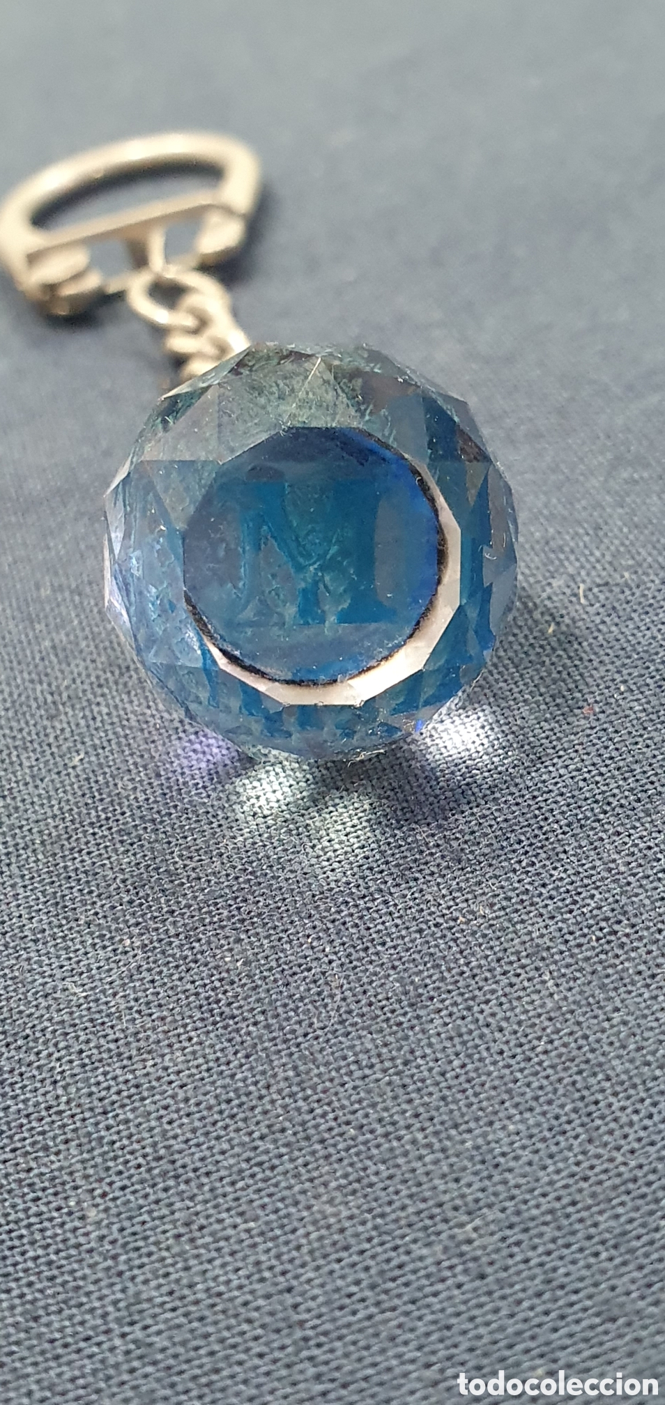 Antiguidades: Llavero Swarovski Letra M. (L133)