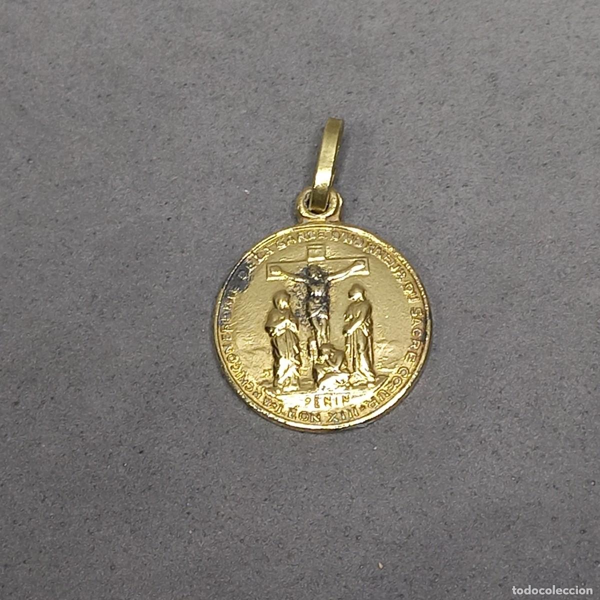 Antiques: Antigua medalla Archicofrad&iacute;a de la Guardia de Honor del Sagrado Coraz&oacute;n. Le&oacute;n XIII, final siglo XIX