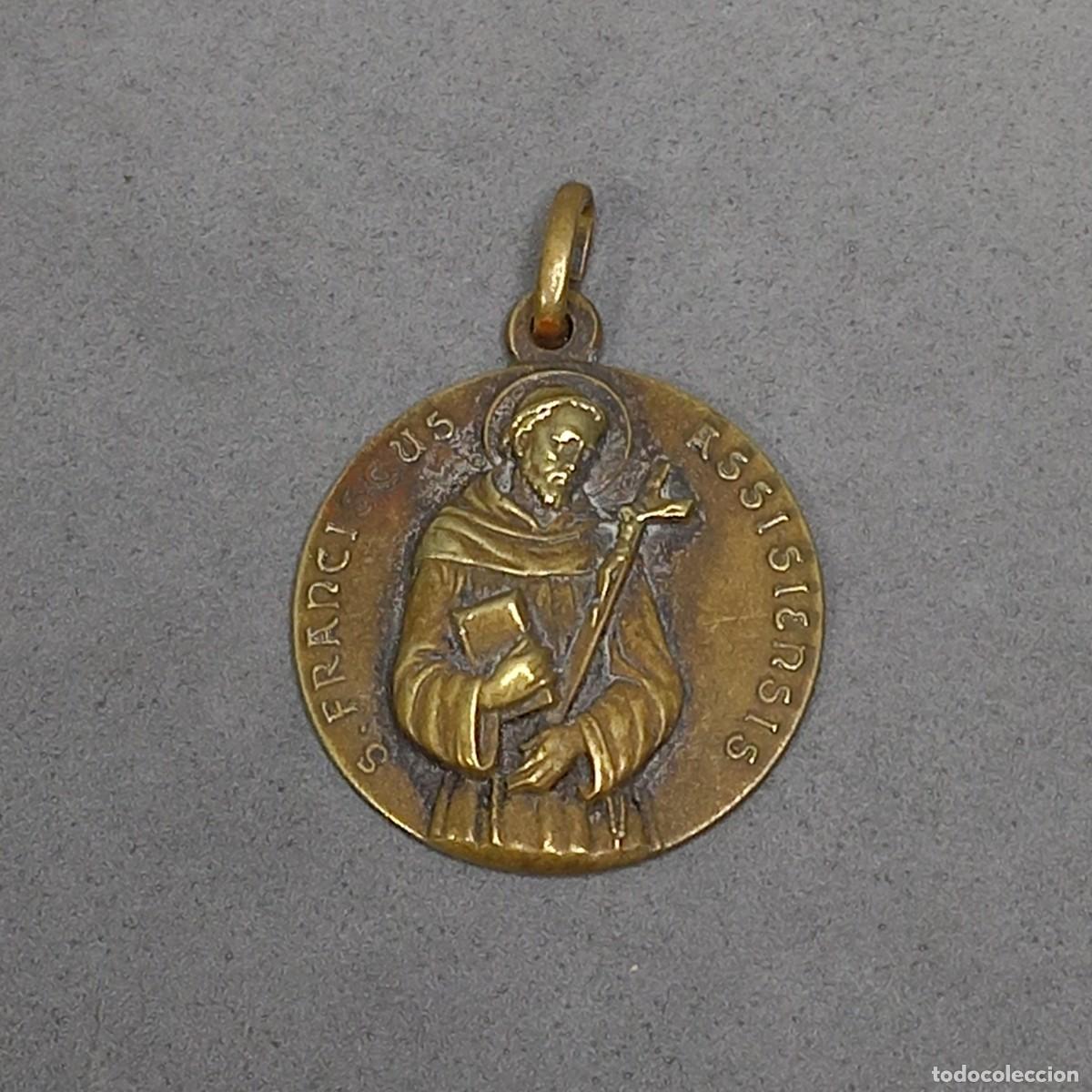 Antig&uuml;edades: Antigua medalla de San Francisco de As&iacute;s, final siglo XIX - principio siglo XX