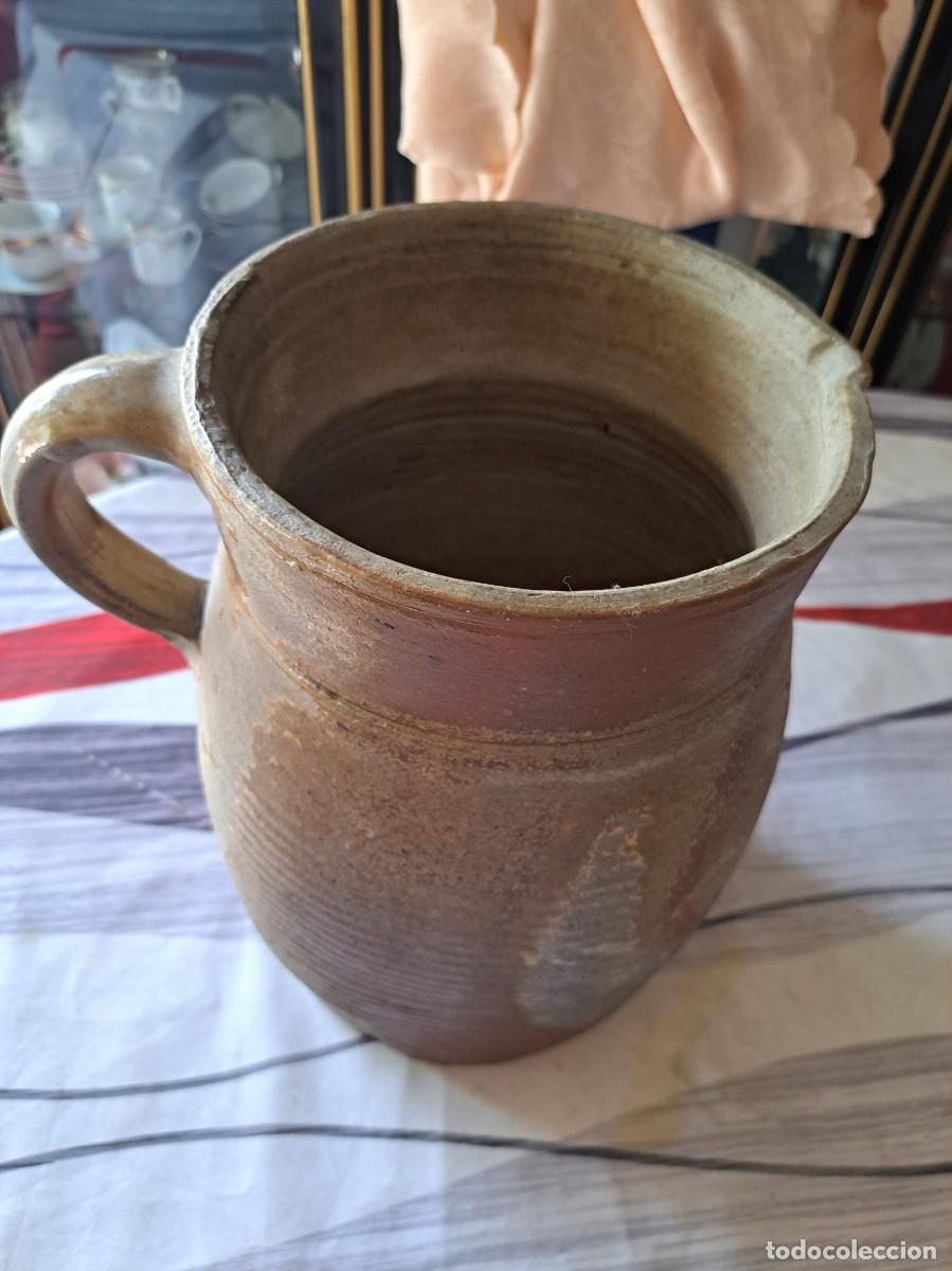 Antig&uuml;edades: Jarra antigua francesa de gres r&uacute;stica. - Foto 5