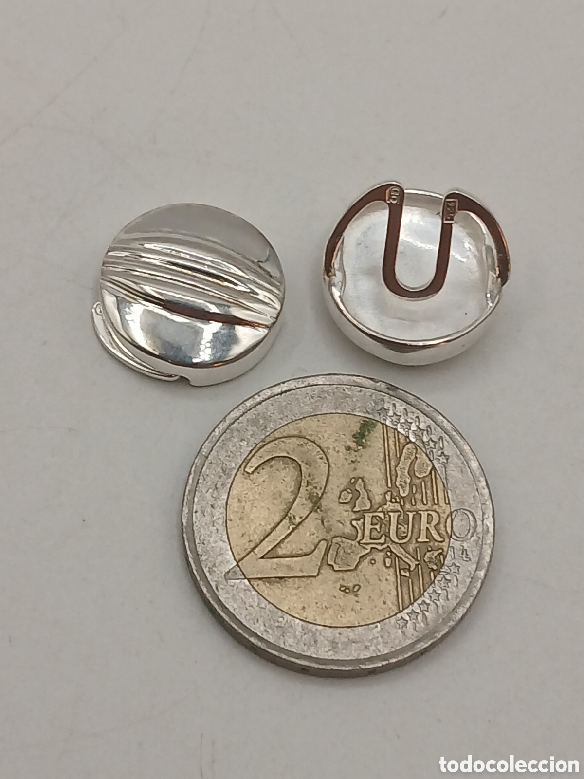 Antig&uuml;edades: Gemelos botones plata 925mls - Foto 3