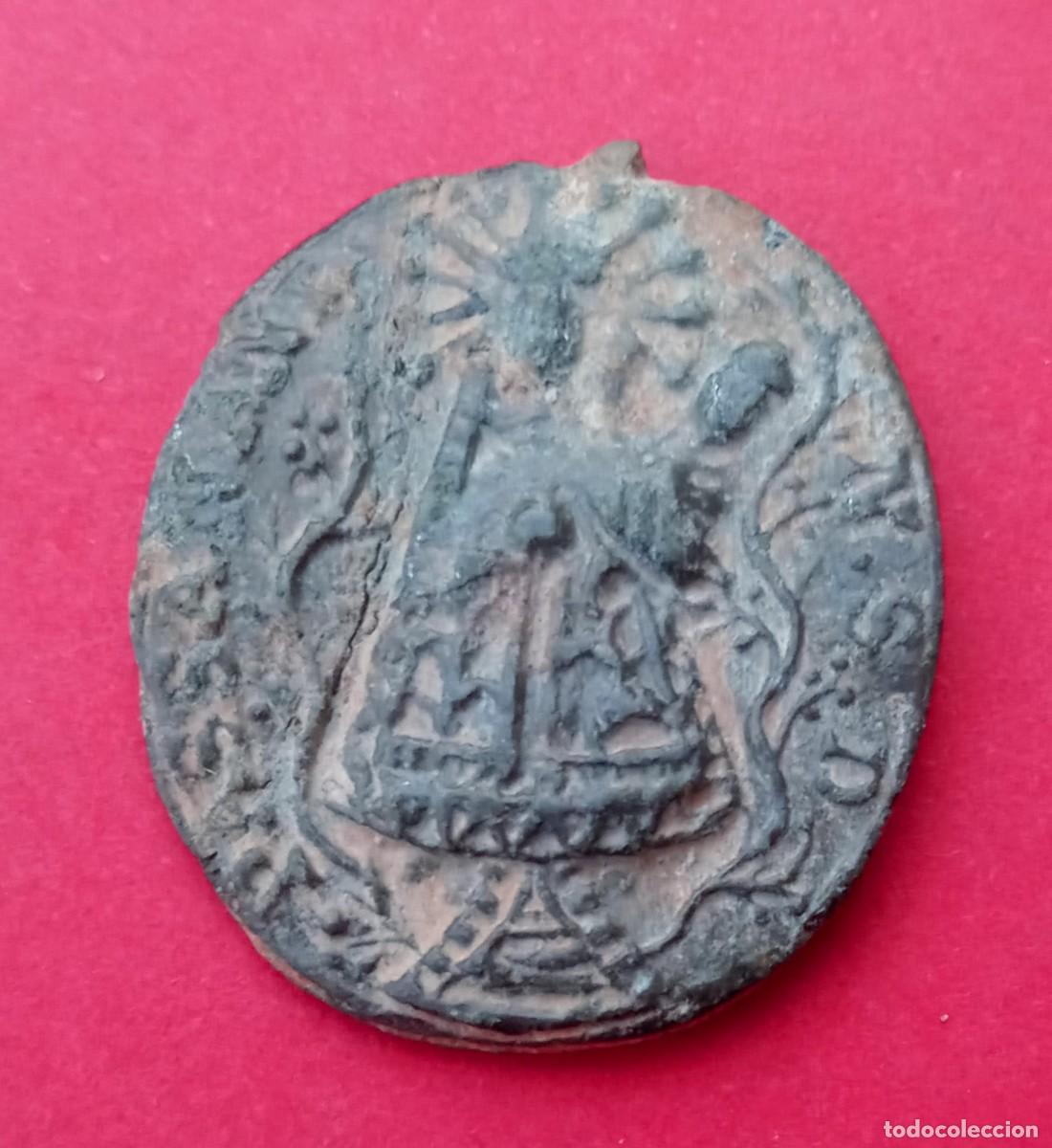 Antig&uuml;edades: RARA MEDALLA SIGLO XVIII VIRGEN DE PASSANANT y Sant Jaume. Santiago.. CONCA DE BARBERA. TARRAGONA.