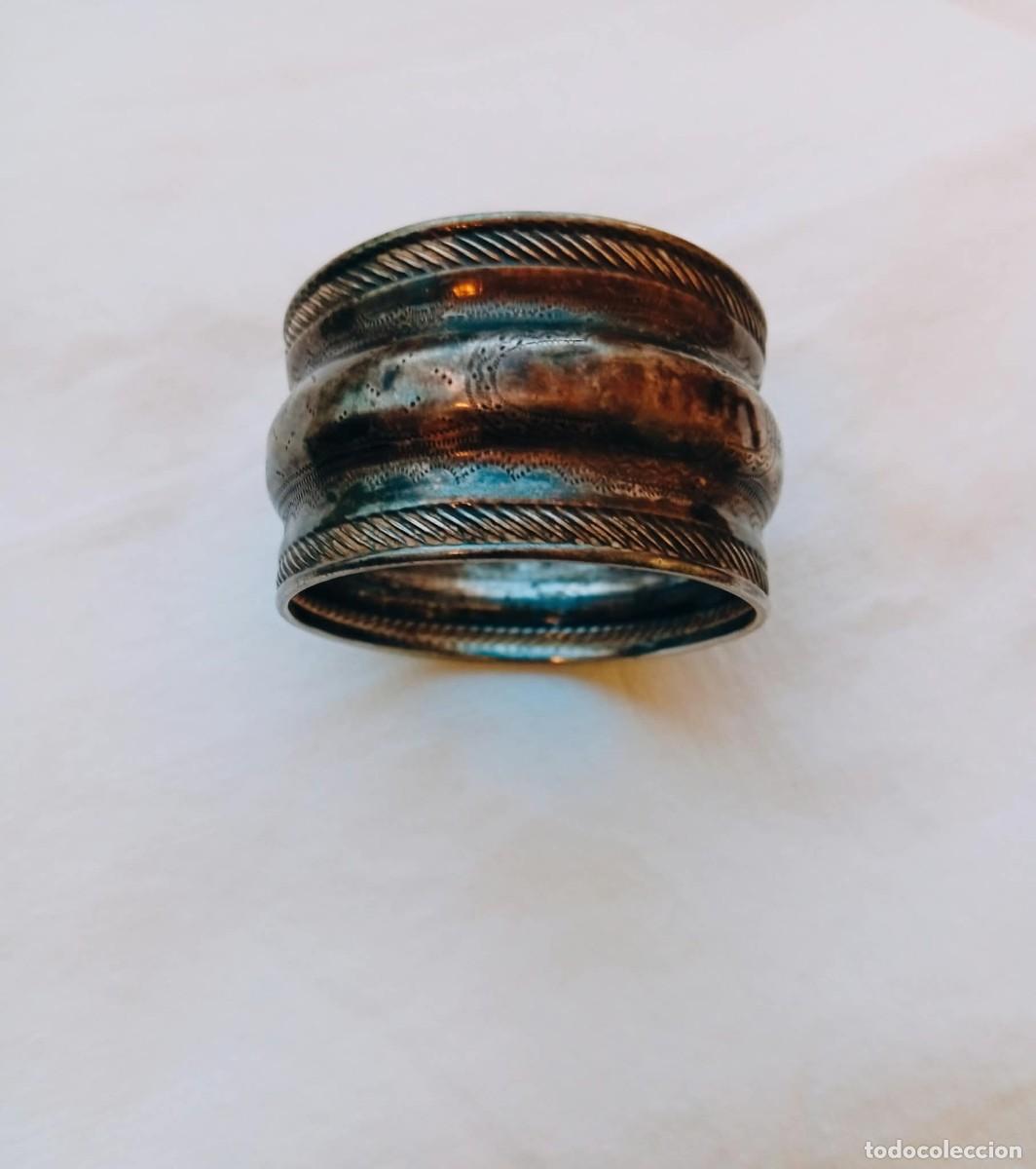 Antiques: Antiguo servilletero de plata realizado por joyero, finales de 1800