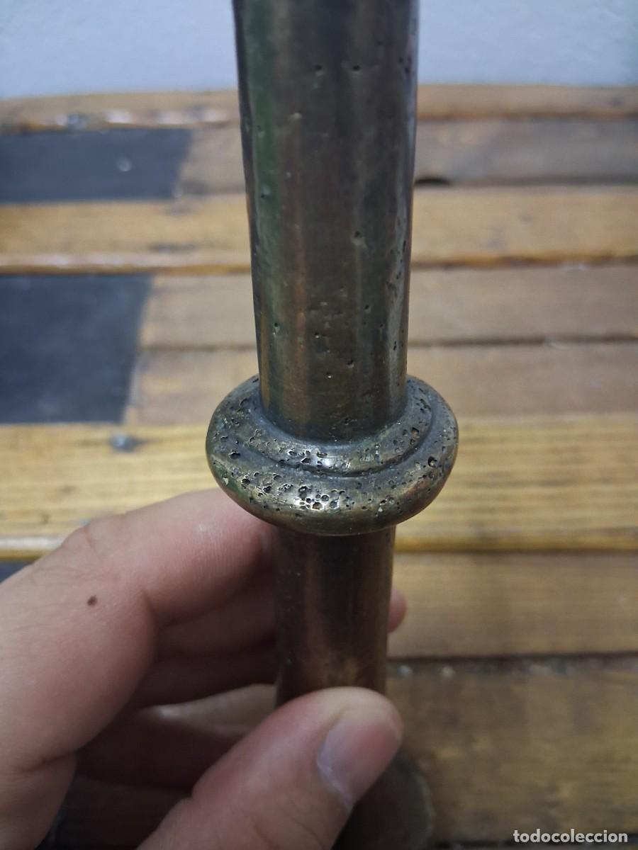 Antig&uuml;edades: Mazo de gran tama&ntilde;o para motero de cocina almirez bronce antiguo