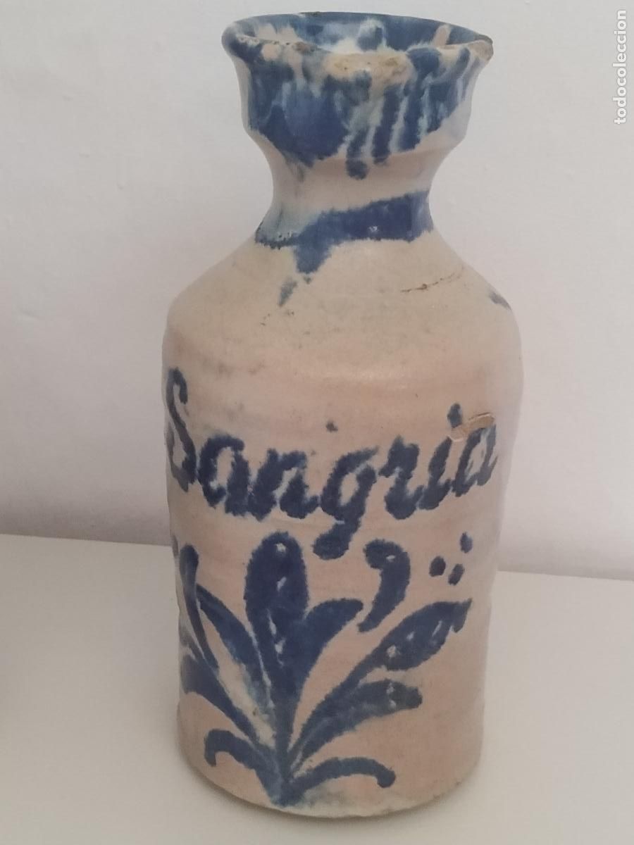 Antig&uuml;edades: Jarra antigua cer&aacute;mica Fajalauza (Grsmada)Sangr&iacute;a