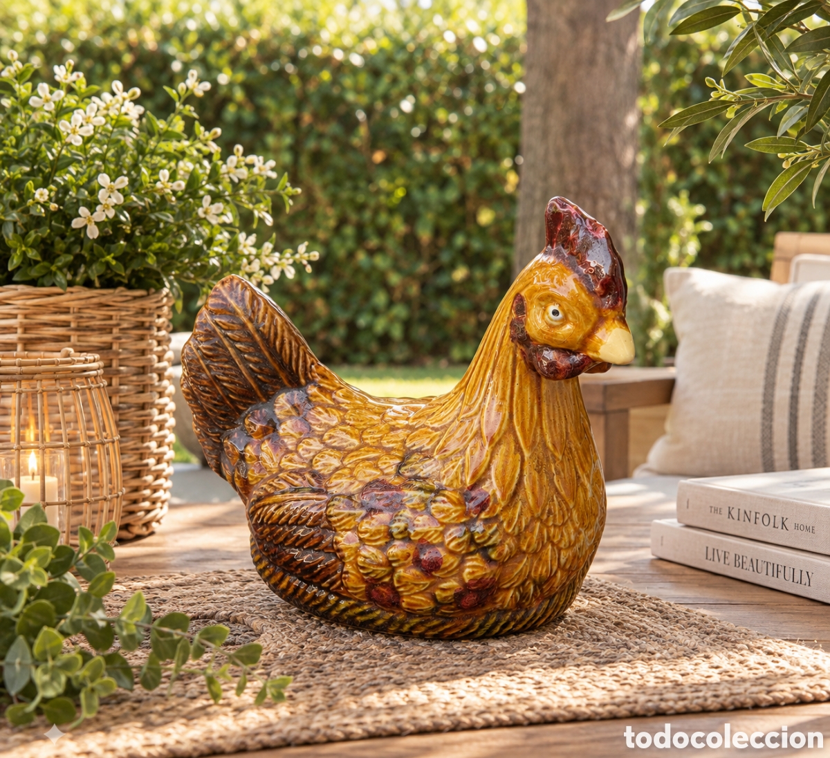 Antiques: Gallina cer&aacute;mica decoraci&oacute;n
