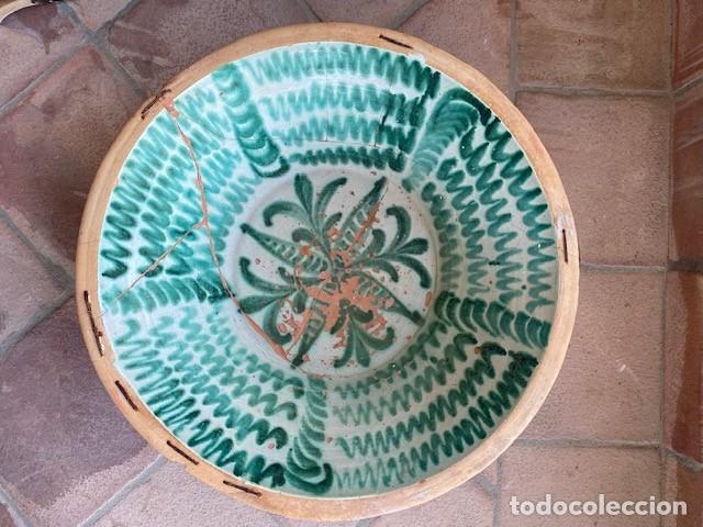 Antig&uuml;edades: MAGNIFICO LEBRILLO ANTIGUO DE FAJALAUZA CERAMICA. 65cms DIAM.