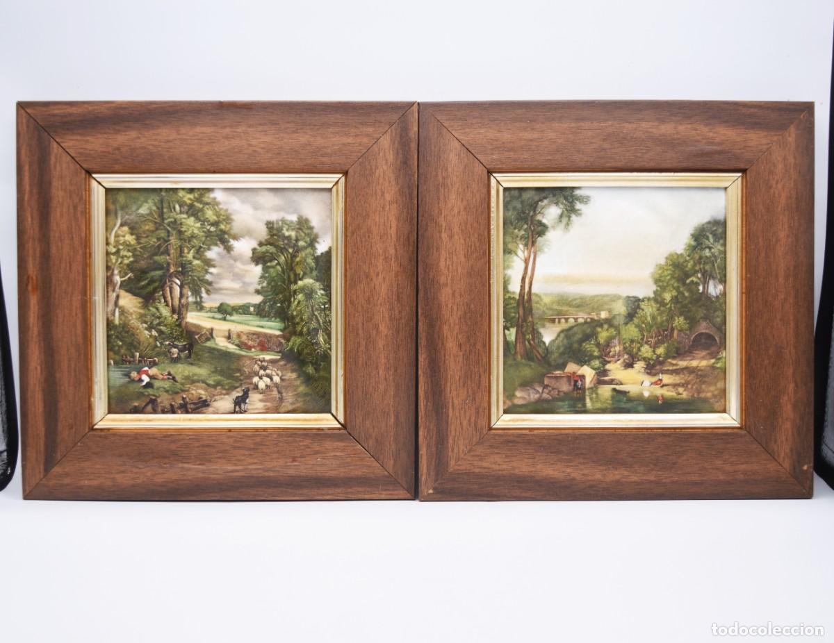 Antig&uuml;edades: Cuadros en azulejo con escena campestre - Foto 2