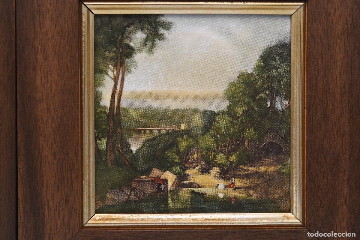 Antig&uuml;edades: Cuadros en azulejo con escena campestre - Foto 3