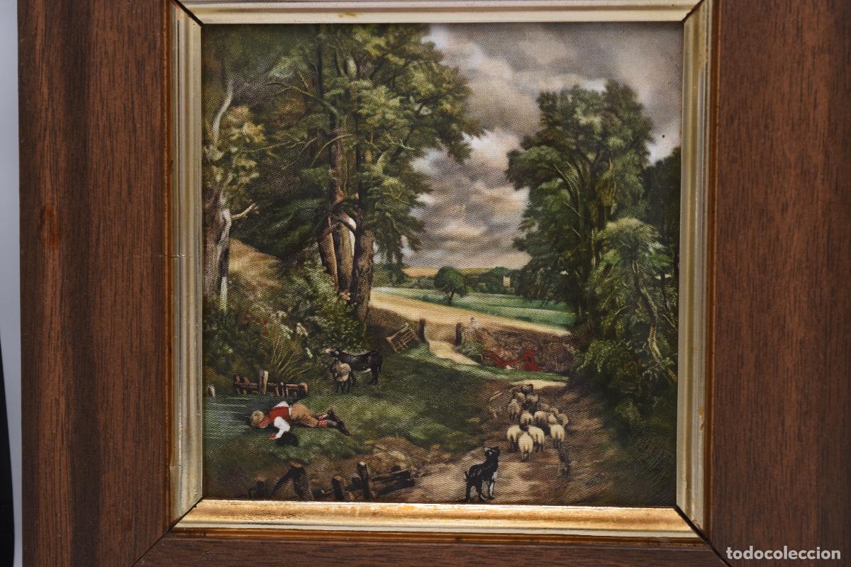 Antig&uuml;edades: Cuadros en azulejo con escena campestre - Foto 4