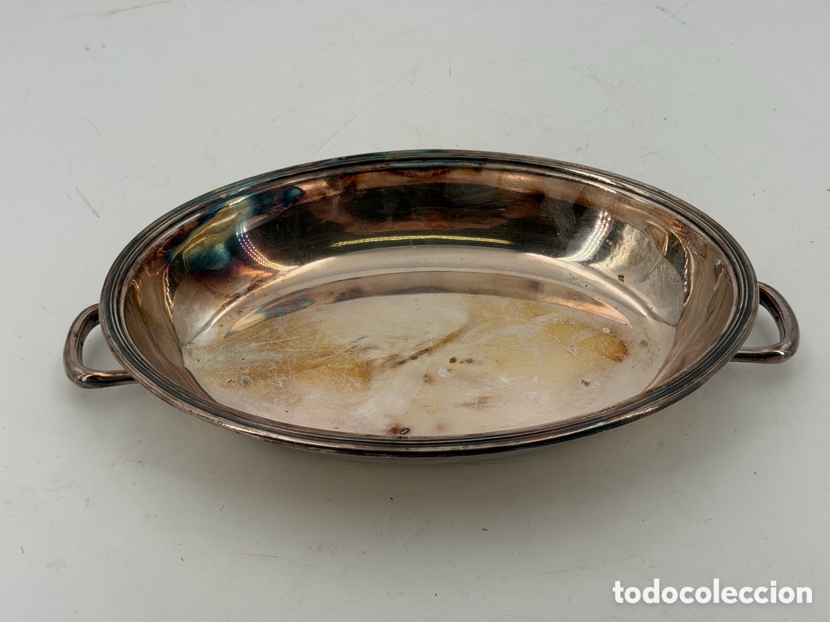 Antig&uuml;edades: Antigua Bandeja Plateada - Foto 2