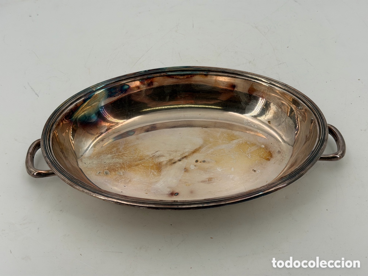 Antig&uuml;edades: Antigua Bandeja Plateada - Foto 3