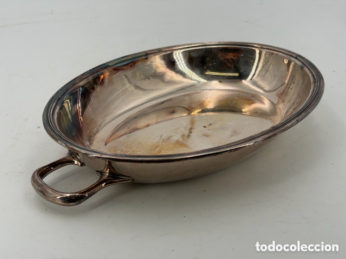 Antig&uuml;edades: Antigua Bandeja Plateada - Foto 4