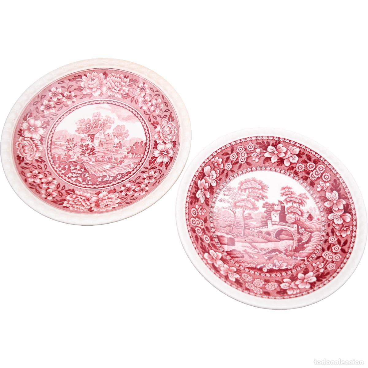 Antiques: Platillos de porcelana alemana e inglesa
