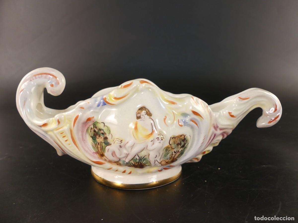 Antig&uuml;edades: CENTRO DE MESA DE PORCELANA DE CAPODIMONTE - Foto 2