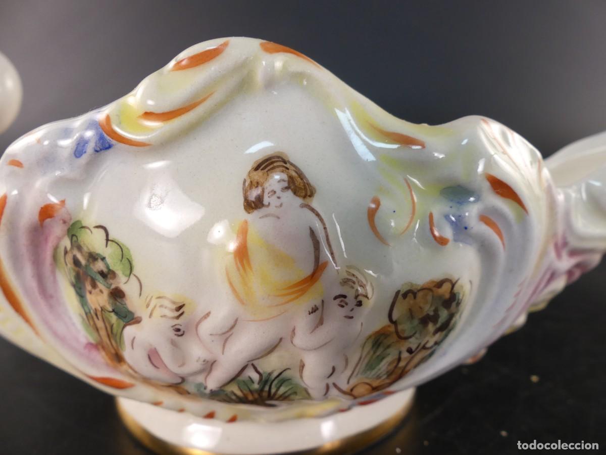 Antig&uuml;edades: CENTRO DE MESA DE PORCELANA DE CAPODIMONTE - Foto 4