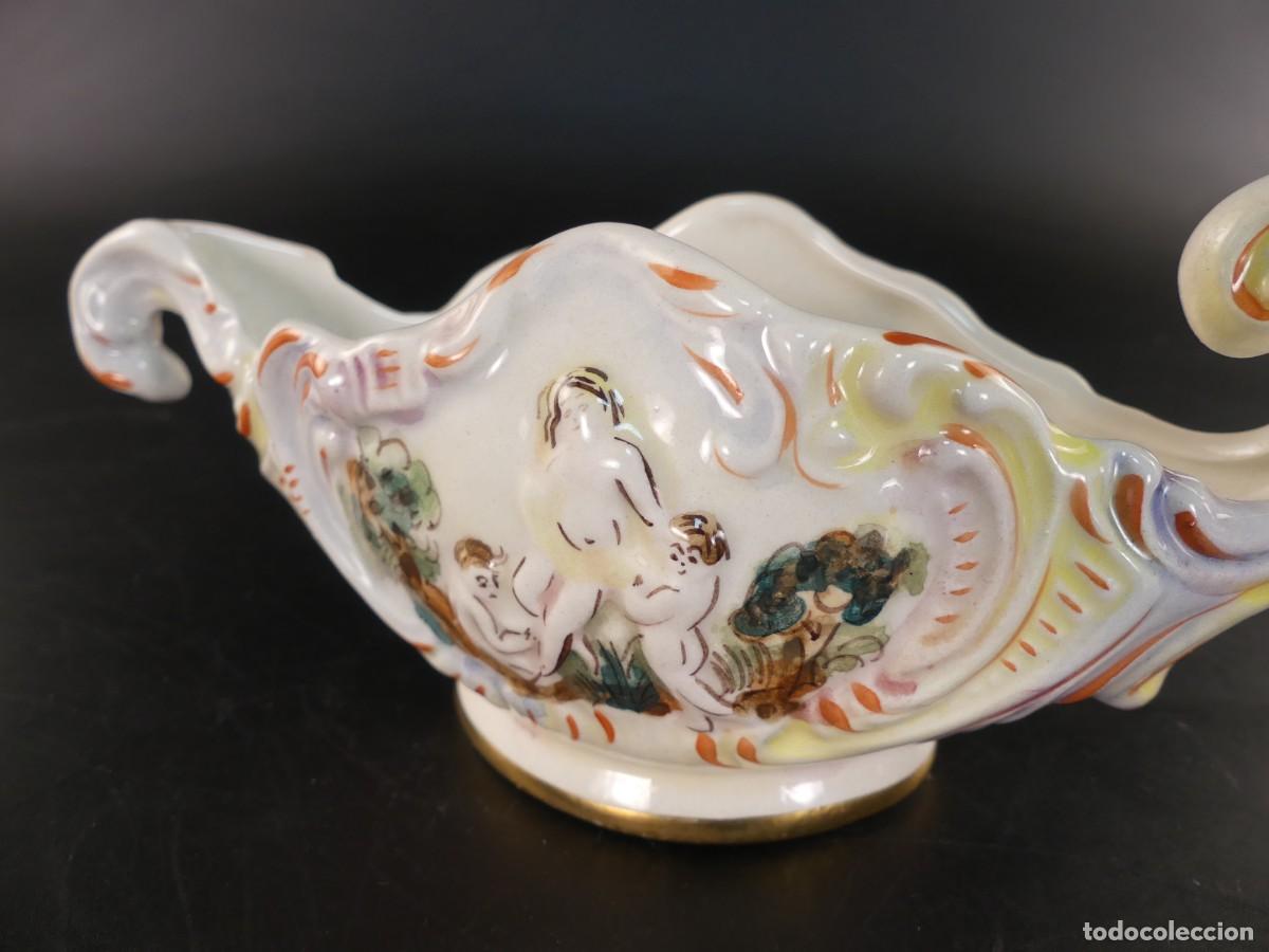 Antig&uuml;edades: CENTRO DE MESA DE PORCELANA DE CAPODIMONTE - Foto 9
