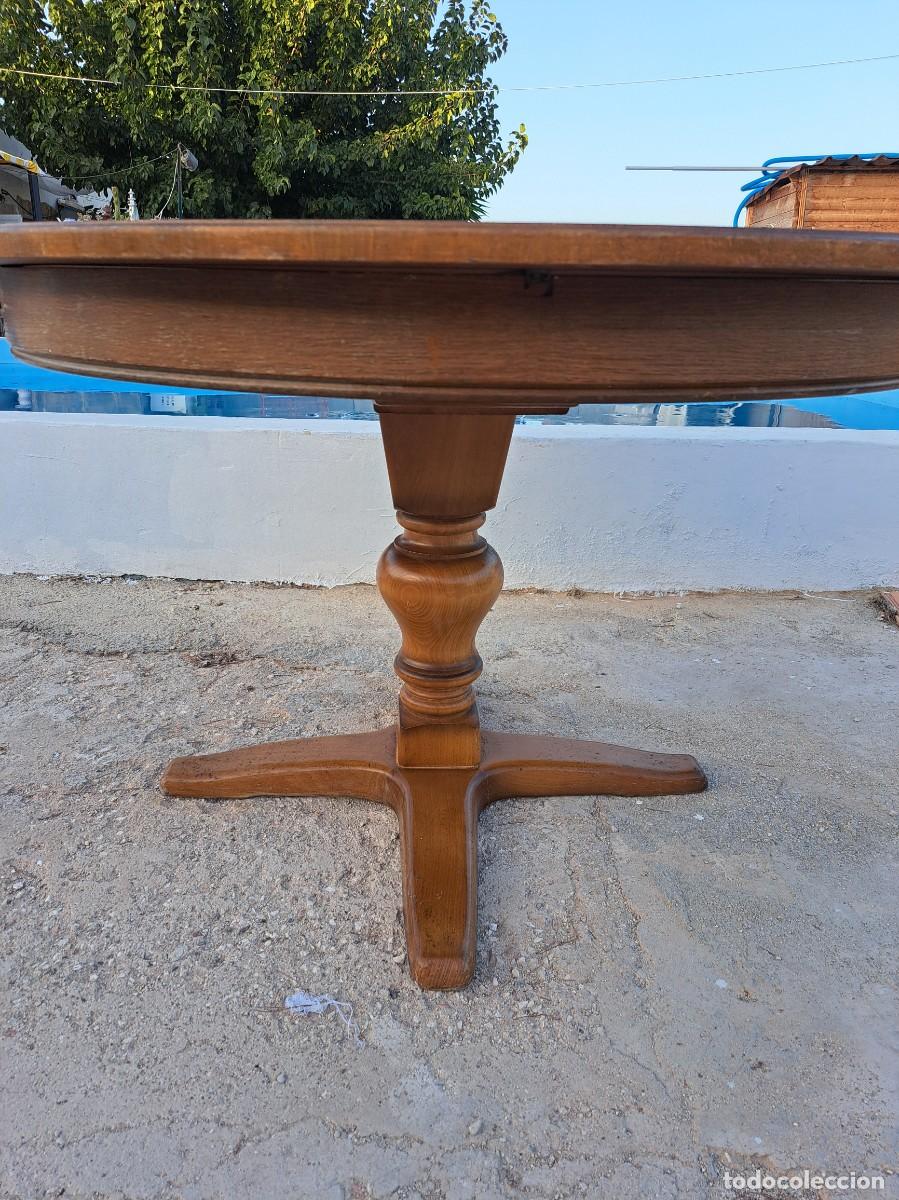 Antig&uuml;edades: Preciosa mesa de roble redonda, extensible. - Foto 4