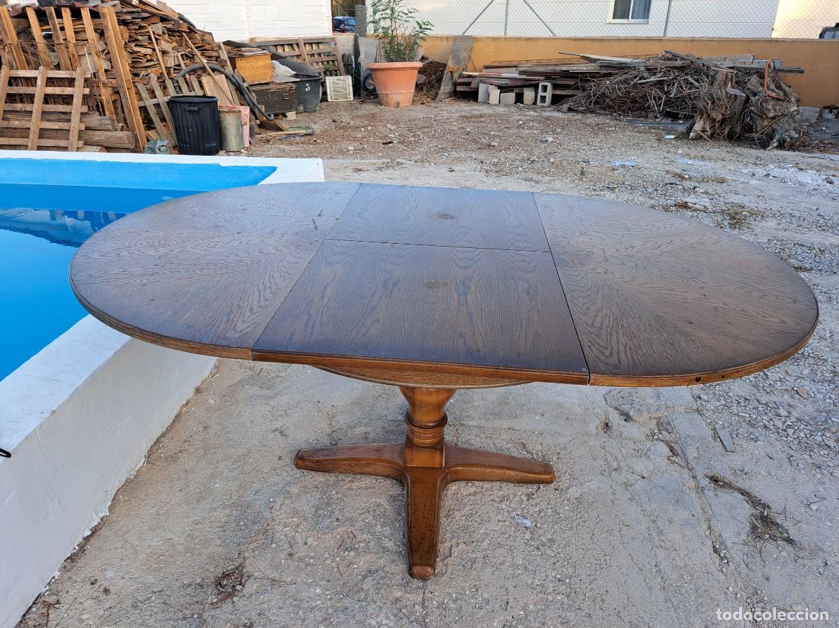 Antig&uuml;edades: Preciosa mesa de roble redonda, extensible. - Foto 19