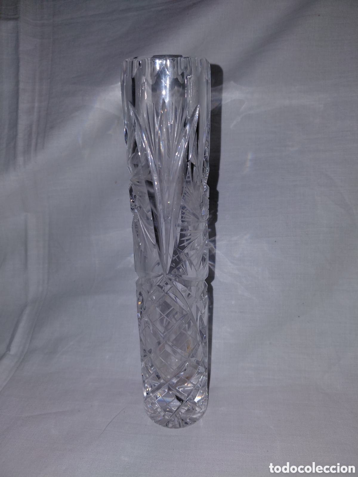 Antig&uuml;edades: ANTIGUO VIOLETERO DE CRISTAL DE BOHEMIA TALLADO