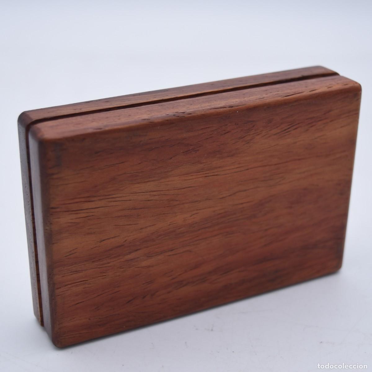 Antig&uuml;edades: Caja de plata 925 y madera con interior forrado - Foto 5
