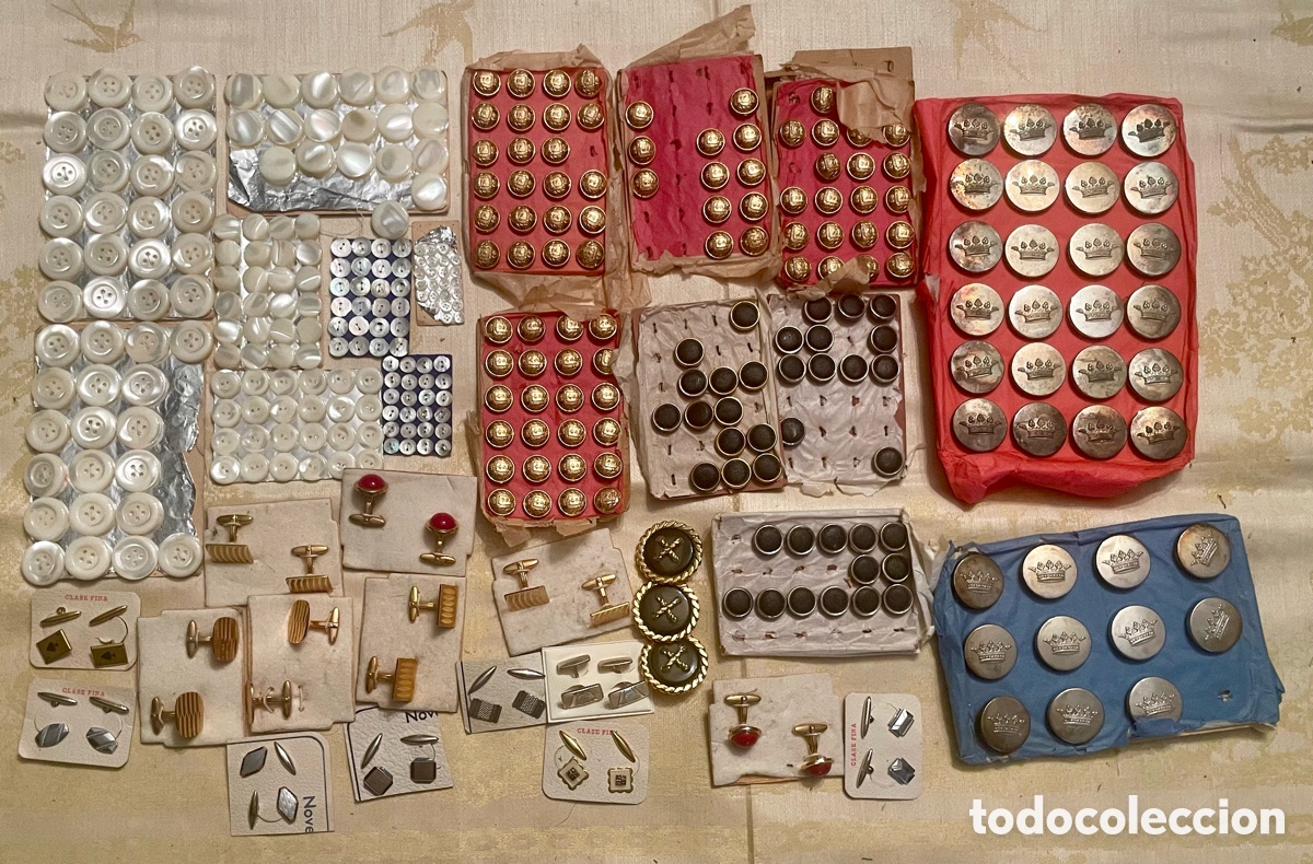 Antig&uuml;edades: Botones de N&aacute;car y Gemelos Antiguos