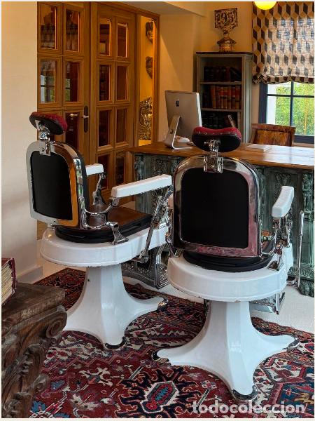Antig&uuml;edades: 2 SILLONES BARBER&Iacute;A TRIUMPH Bronx NY 1920