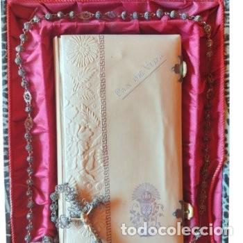 Antiquit&auml;ten: DEVOCIONARIO COMUNI&Oacute;N Y ROSARIO DE FILIGRANA DE PLATA CORDOBESA EN SU ESTUCHE ORIGINAL