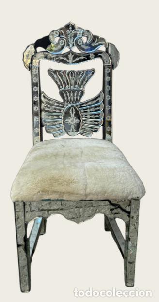 Antig&uuml;edades: SILLA VENECIANA DE ESPEJOS ORIGINAL 1.800