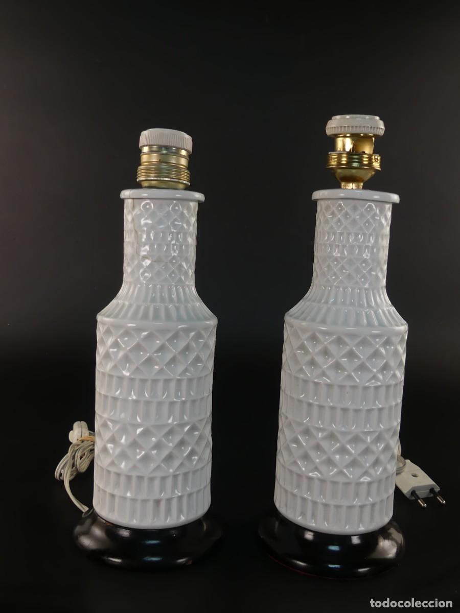 Antiquit&auml;ten: PAREJA DE 2 LAMPARAS DE PORCELANA DE SARGADELOS
