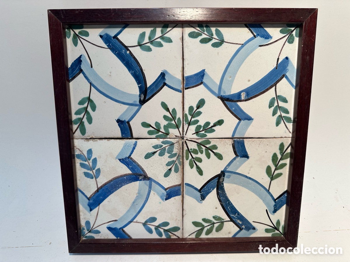 Antig&uuml;edades: ANTIGUOS AZULEJOS, RAJOLAS CERAMICA CATALANA SIGLO XIX.