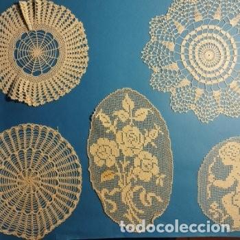 Oggetti Antichi: CINCO TAPETES ANTIGUOS REALIZADOS A MANO