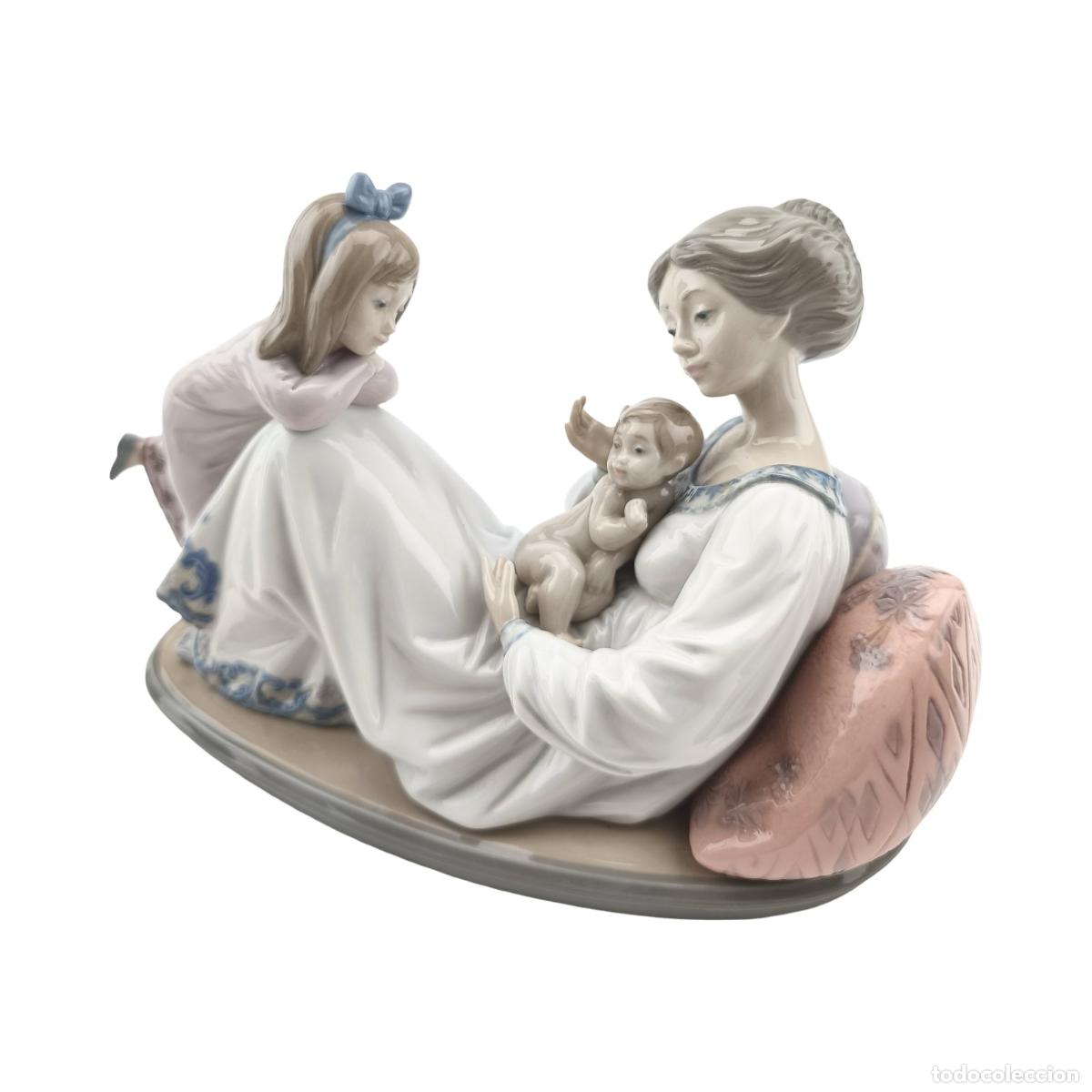 Antiguidades: Figura Porcelana Lladr&oacute; - Momentos Maternos / Madraza - Ref. 1606 - Escultor J. Puche - &copy; DAISA 1988