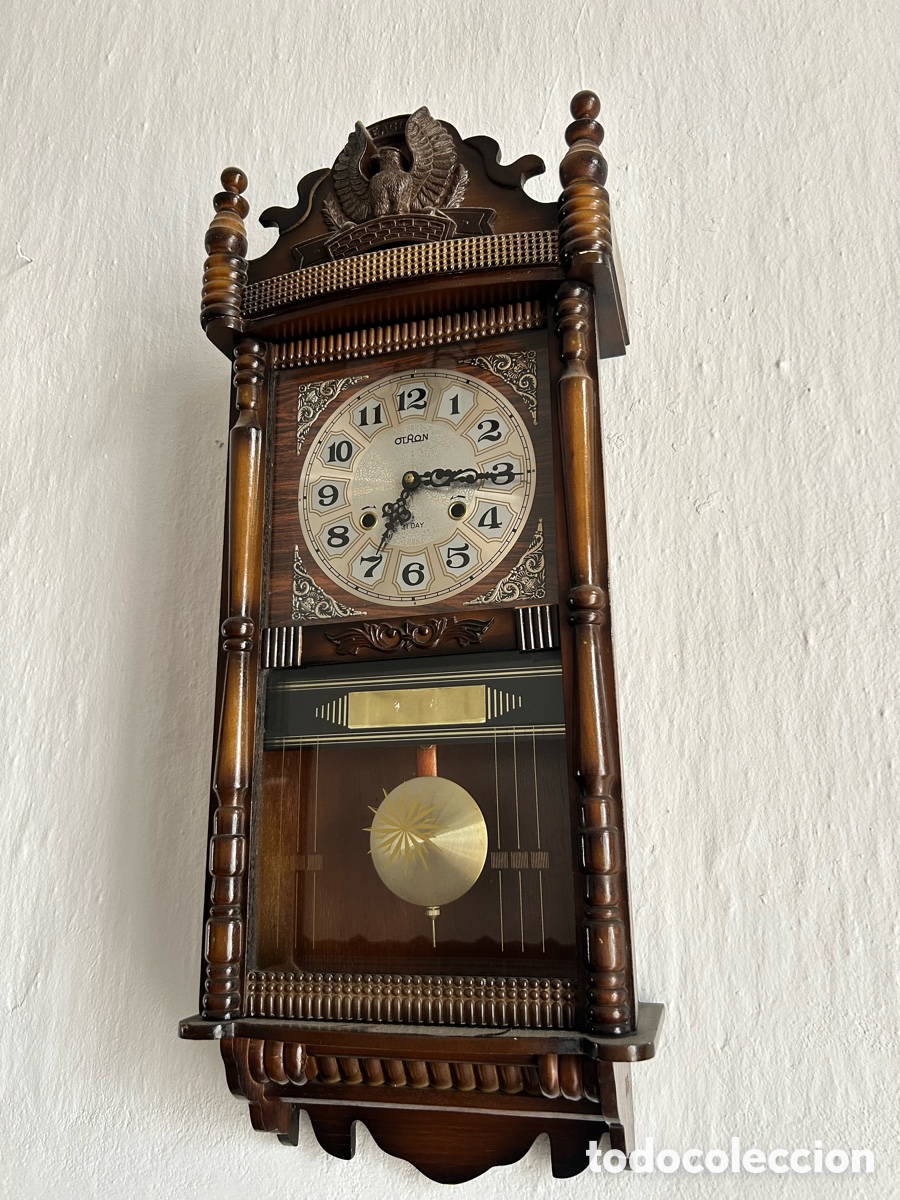 Antig&uuml;edades: Reloj de pared Otron vintage con p&eacute;ndulo (31 d&iacute;as)