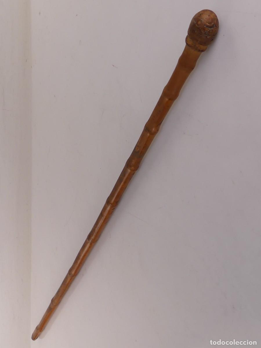 Antig&uuml;edades: BONITO BASTON DE MADERA MARCA OBJETO DE COLECCION - Foto 2