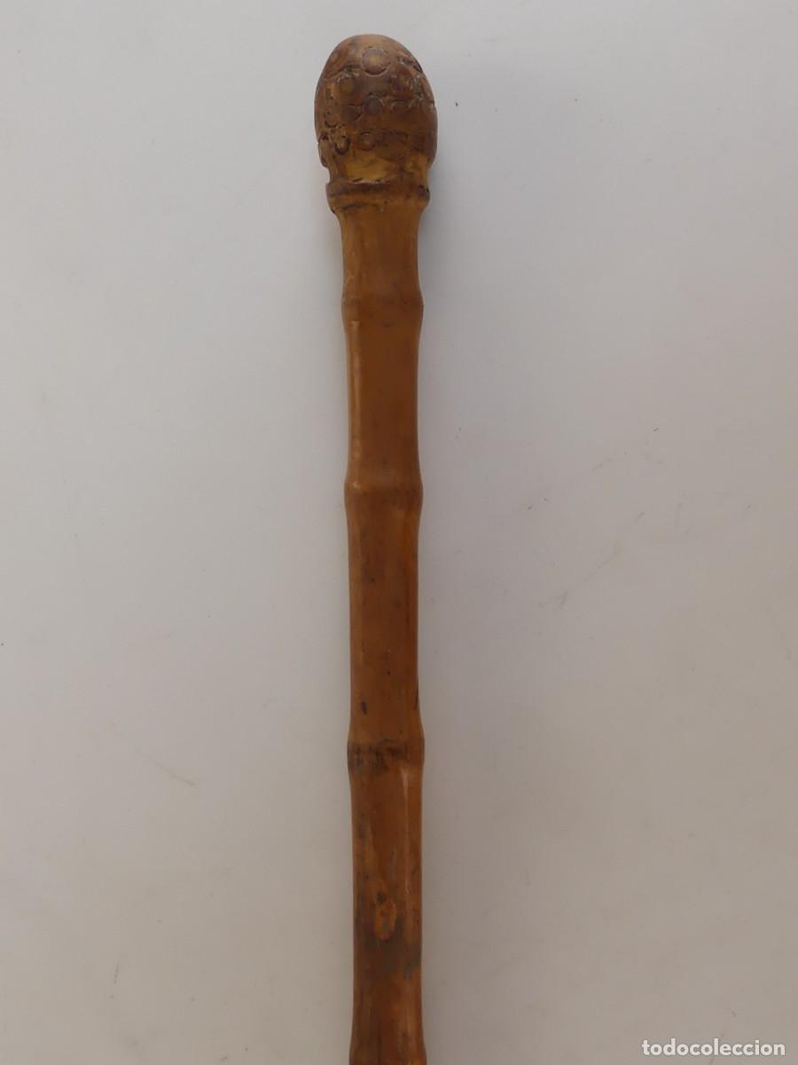 Antig&uuml;edades: BONITO BASTON DE MADERA MARCA OBJETO DE COLECCION - Foto 3