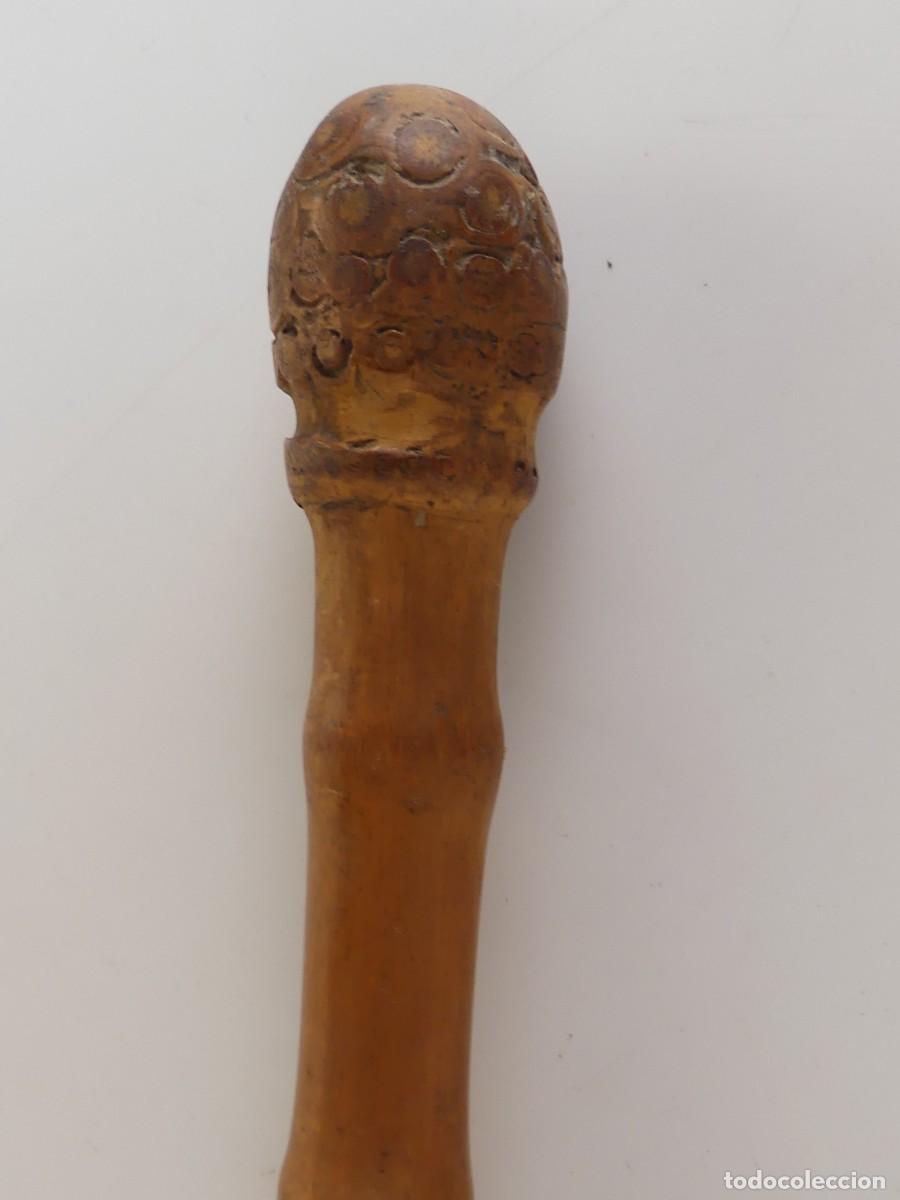 Antig&uuml;edades: BONITO BASTON DE MADERA MARCA OBJETO DE COLECCION - Foto 4