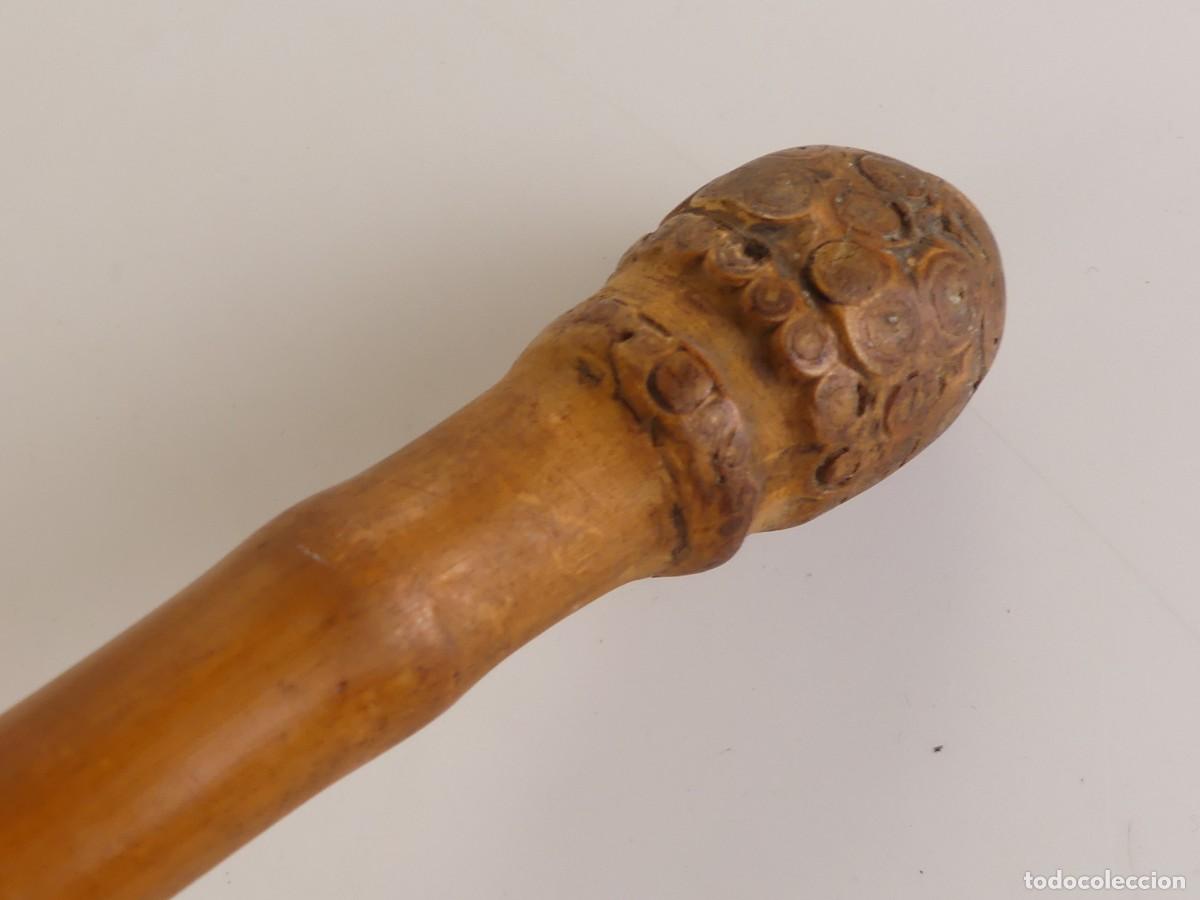 Antig&uuml;edades: BONITO BASTON DE MADERA MARCA OBJETO DE COLECCION - Foto 5
