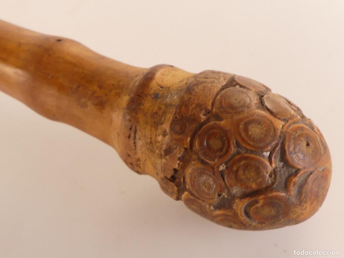 Antig&uuml;edades: BONITO BASTON DE MADERA MARCA OBJETO DE COLECCION - Foto 7