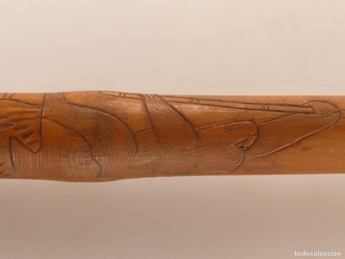 Antig&uuml;edades: BONITO BASTON DE MADERA MARCA OBJETO DE COLECCION - Foto 11