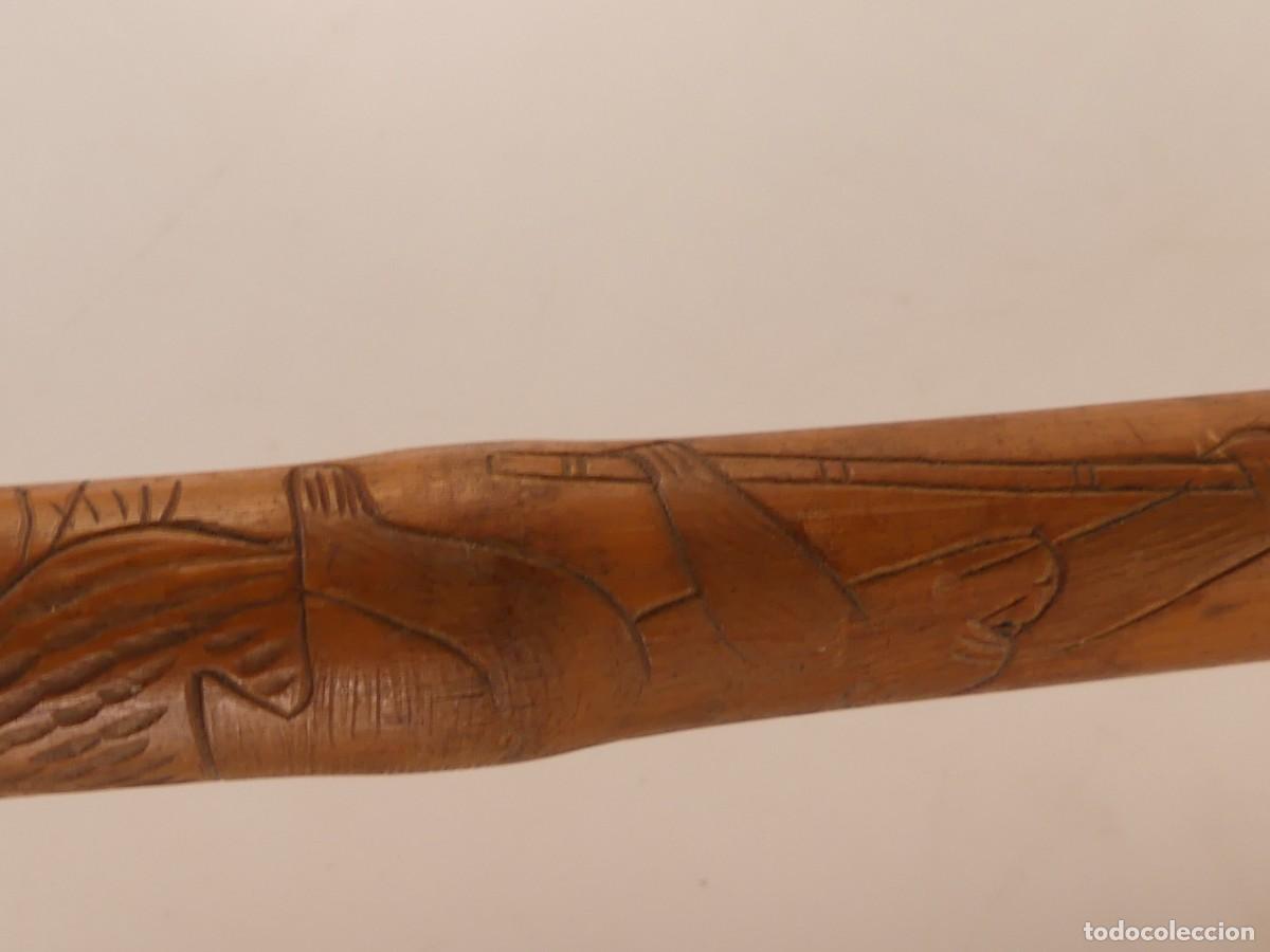 Antig&uuml;edades: BONITO BASTON DE MADERA MARCA OBJETO DE COLECCION - Foto 17