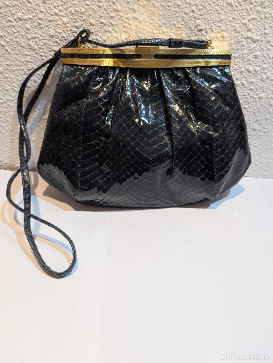 Antig&uuml;edades: Bolso Piel Serpiente Celso Garc&iacute;a Vintage a&ntilde;os 80