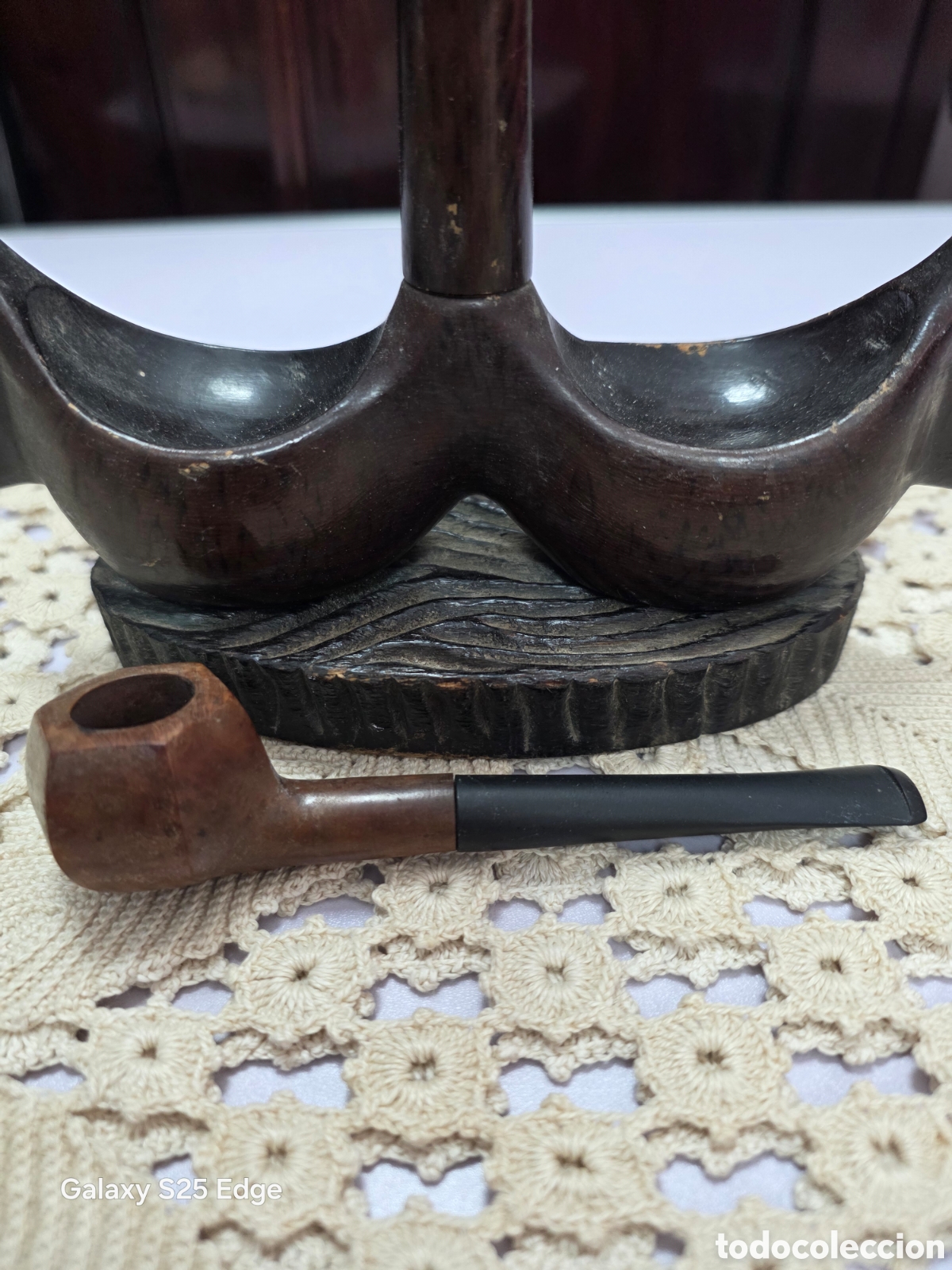 Antig&uuml;edades: Porta pipas con dos pipas - Foto 3