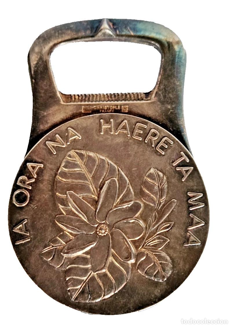Antig&uuml;edades: RARE ORFEVRE CHRISTOFLE DECAPSULEUR TAHITI POLYNESIE IA ORA NA HAERE TA MAA