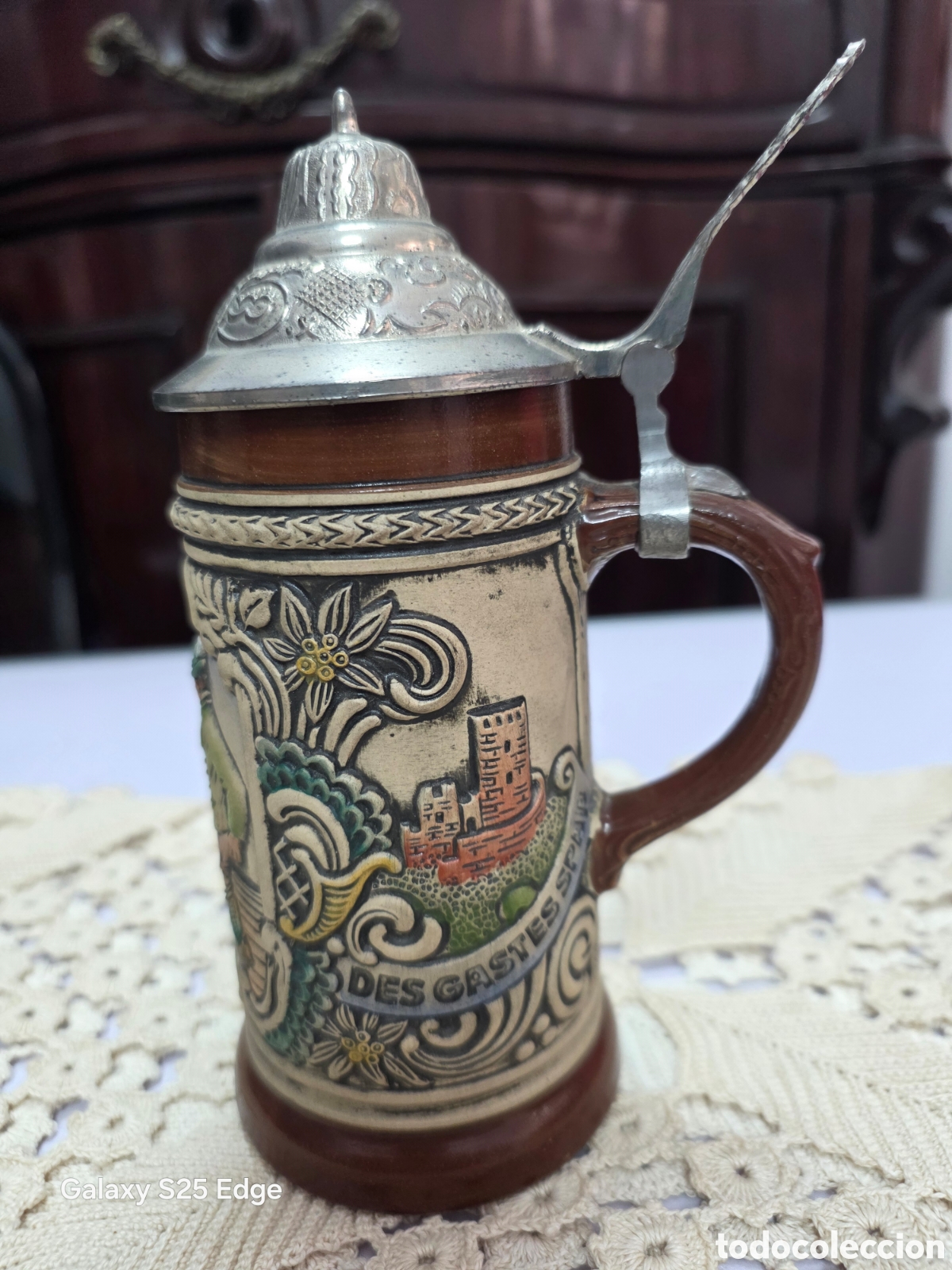 Antig&uuml;edades: Antiguo tankard aleman - Foto 2