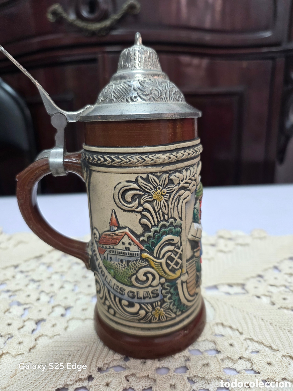 Antig&uuml;edades: Antiguo tankard aleman - Foto 3