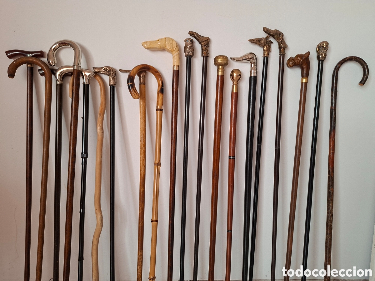 Antiques: Coleccion 20 bastones. Madera, bronce, metal y resina.
