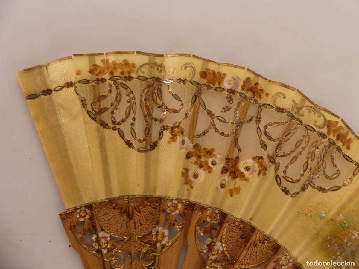 Antig&uuml;edades: BONITO ABANICO VARILLAS DE MADERA OBJETO DE COLECCION - Foto 8